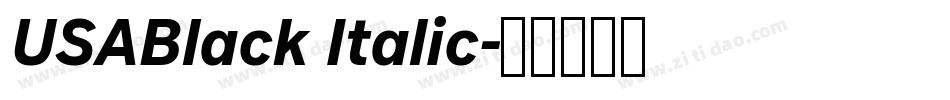 USABlack Italic字体转换